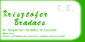 krisztofer bradacs business card