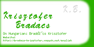 krisztofer bradacs business card